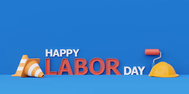 happy labor day usa concept with construction tools and equipmen